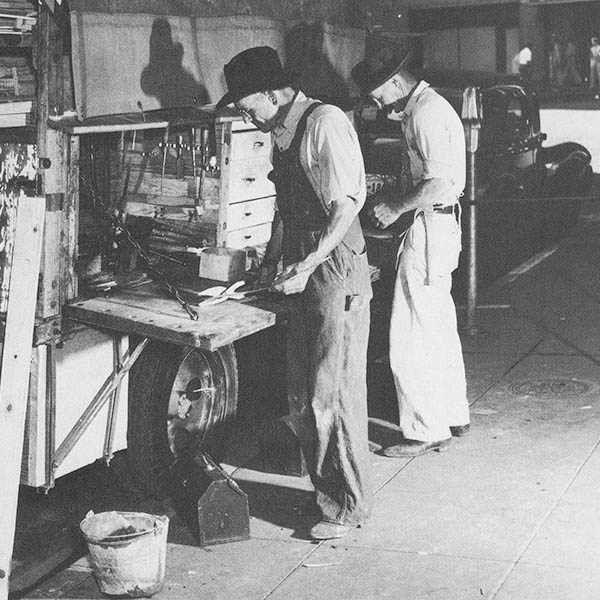 Men working in auto shop